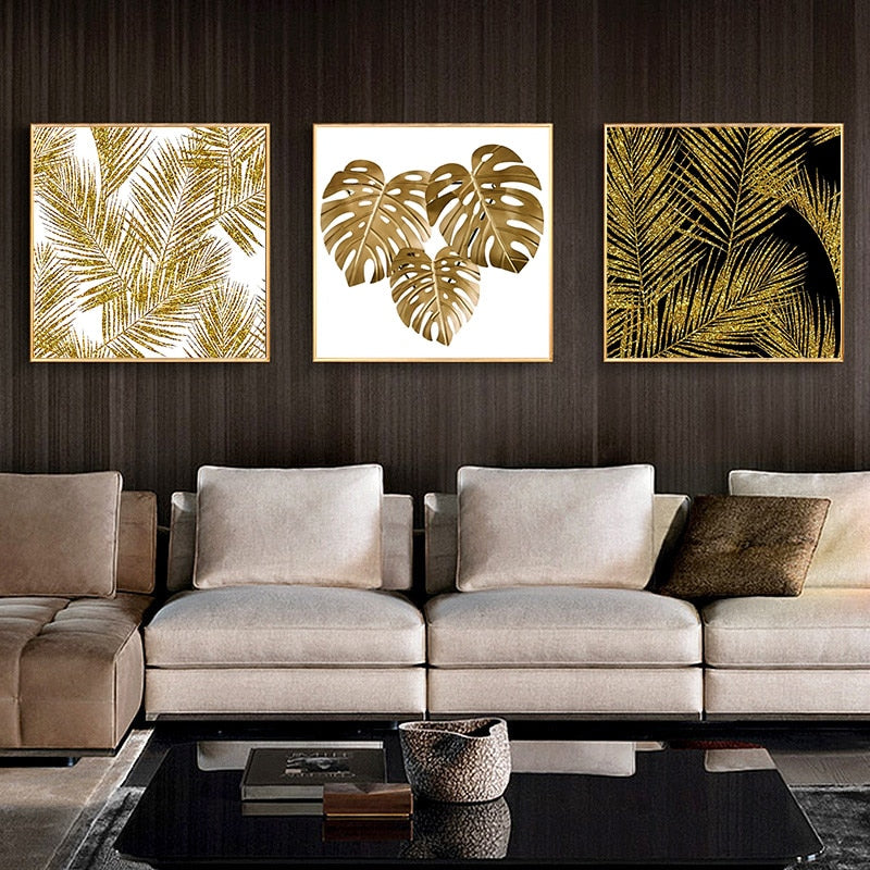 Pôster Decorativo para Quadro | Ouro Luxury Abstrato